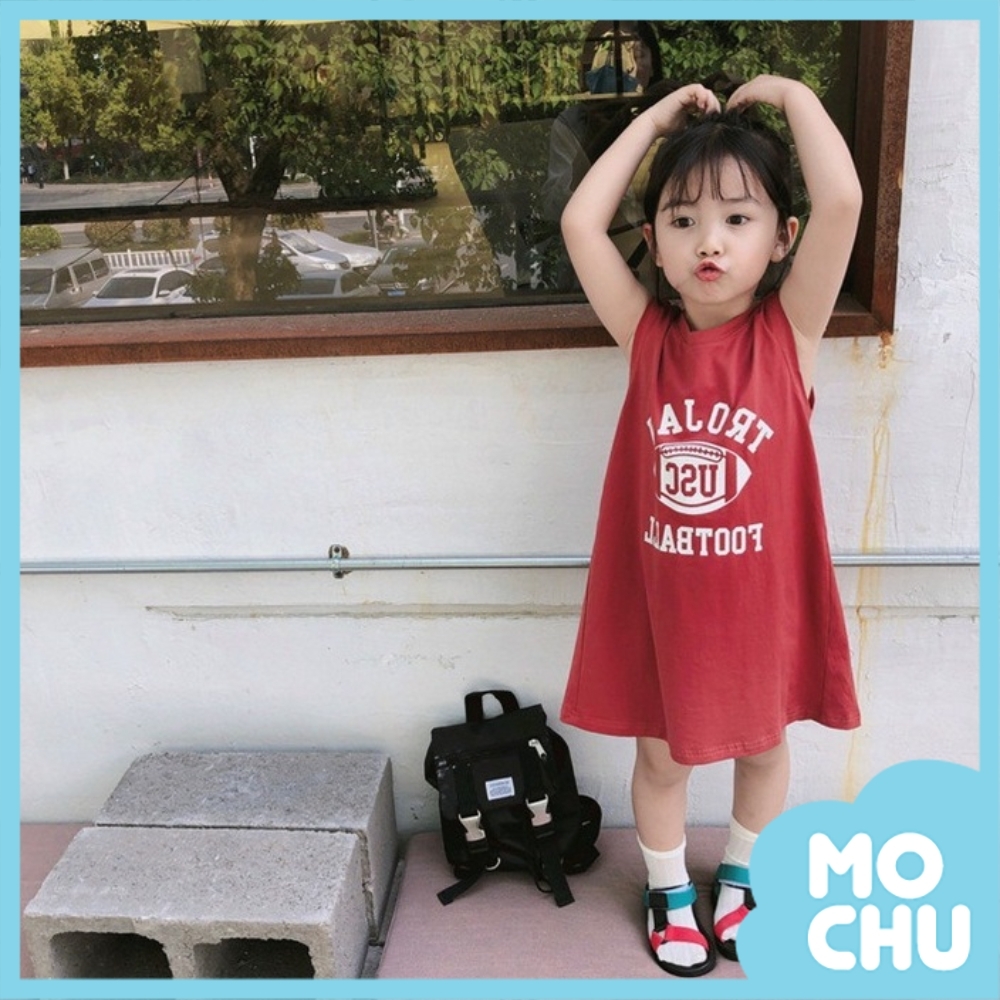 簡約字母無袖背心裙(三色)