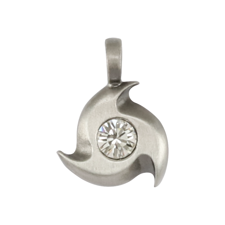 Bico吊墜，女士吊墜 三角螺旋；生命週期的循環 不含鍊子（2730白色）