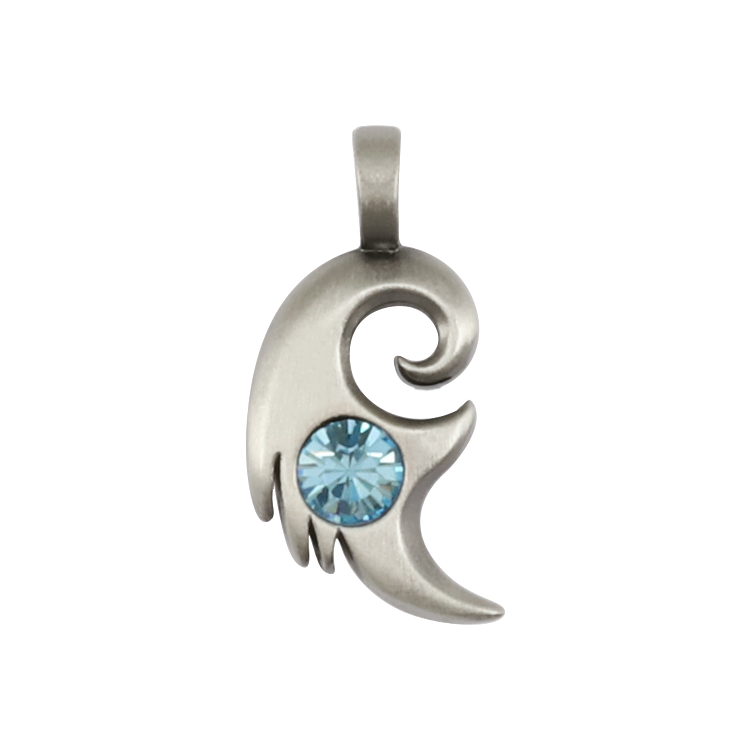 Bico吊墜，女士吊墜 螺旋羽翼；力量與朝氣的氛圍 不含鍊子（2731淺藍）