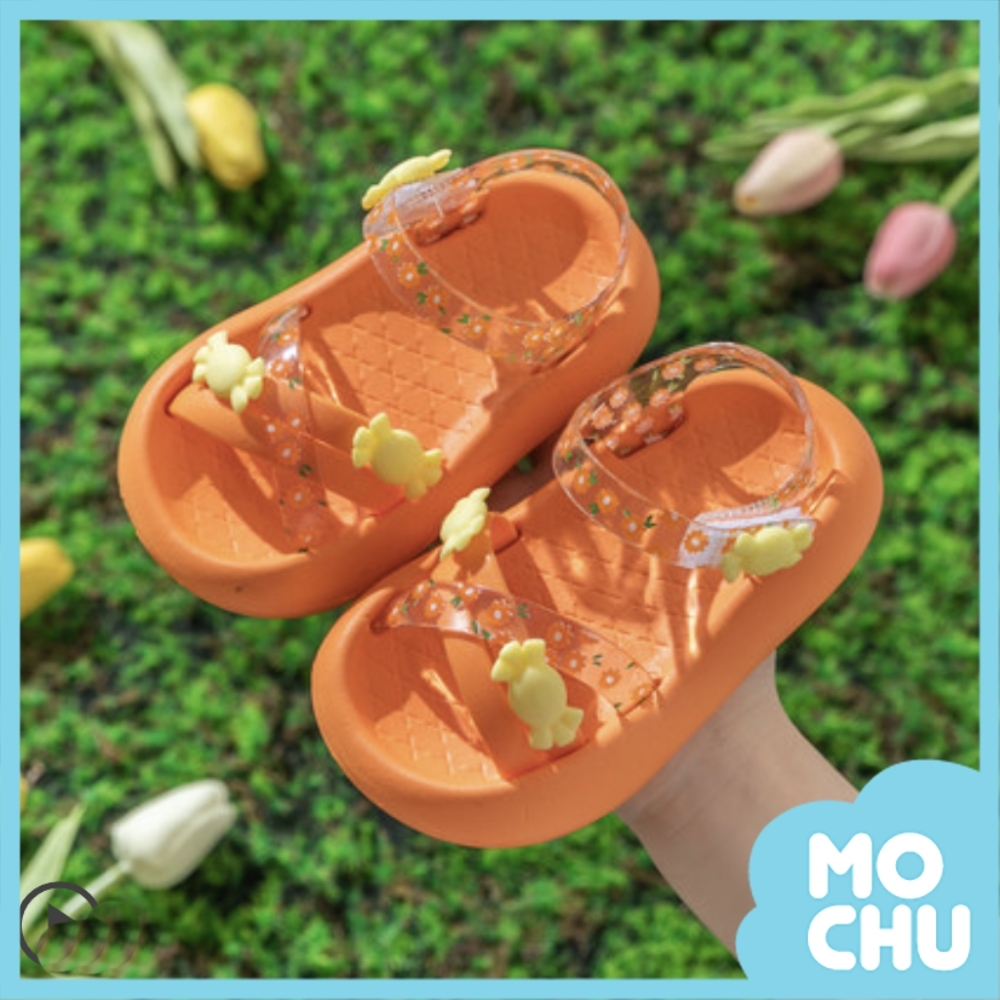 花糖果水晶小涼鞋