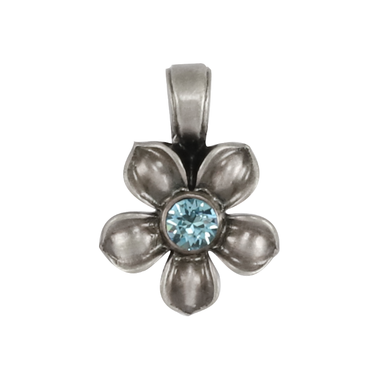 Bico吊墜，女士吊墜 尊貴棣棠花；高貴氣質姿意綻放 不含鍊子（2732淺藍）