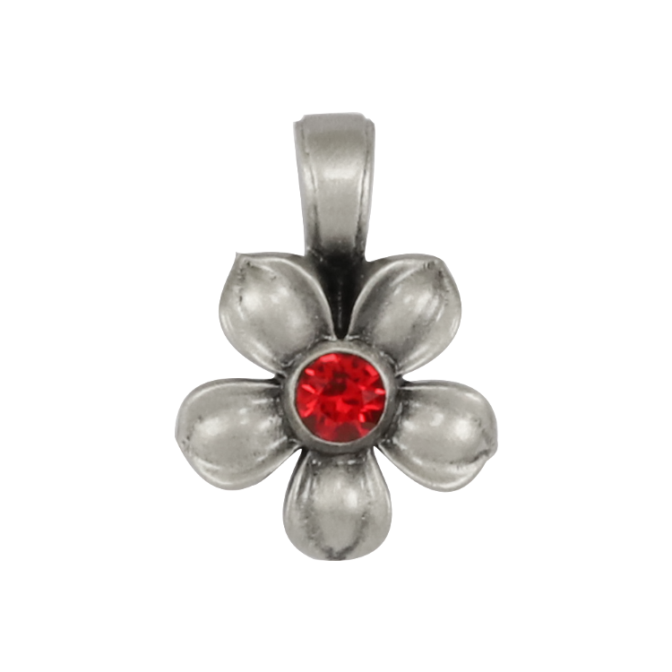 Bico吊墜，女士吊墜 尊貴棣棠花；高貴氣質姿意綻放 不含鍊子（2732紅色）