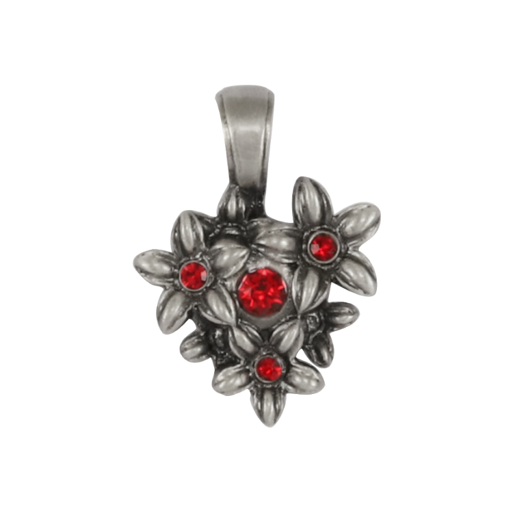 Bico吊墜，女士吊墜 嬌小芙蓉；細膩多情而活潑 不含鍊子（2733紅色）