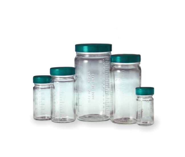 Qorpak® Graduated Clear Meidum Round