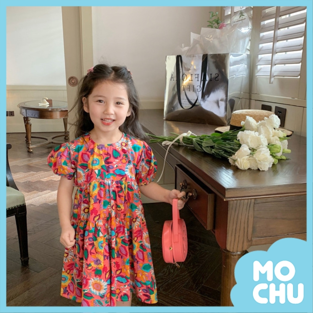 溫柔小公主泡泡袖連衣裙