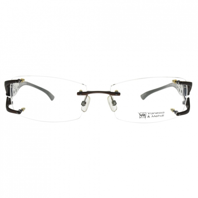 【Vanessa & Mehdi】VL1001 C7  造型交叉無框光學眼鏡