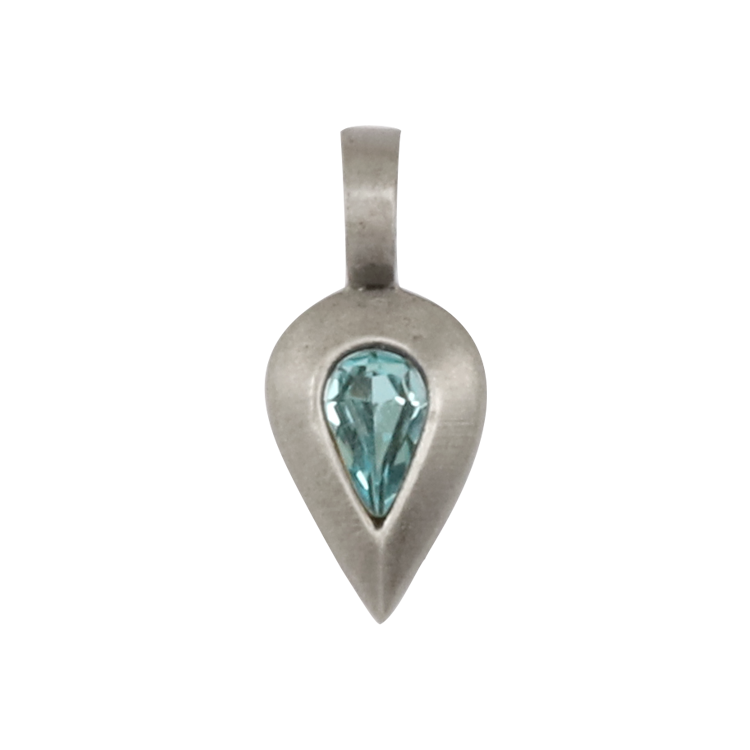 Bico吊墜，女士吊墜 簡潔水滴造型；純真美好的愛情 不含鍊子（2736淺藍）