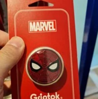 [S] GRIPTOK MARVEL SPIDER MAN ROUND PHONE GRIP,RED, 8809658140098 (SGT25)