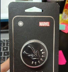 [S] GRIPTOK MARVEL BLACK PANTHER ROUND PHONE GRIP,BLACK, 8809517203841 (SGT24)