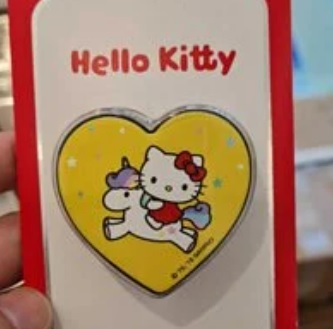 [S] GRIPTOK HELLOKITTY UNICORN HEART PHONE GRIP,YELLOW, 8809477691979 (SGT31)