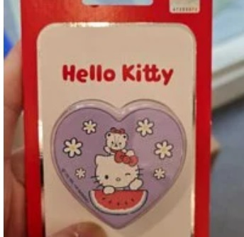 [S] GRIPTOK HELLOKITTY FLOWER HEART PHONE GRIP,PURPLE, 8809477691955 (SGT33)