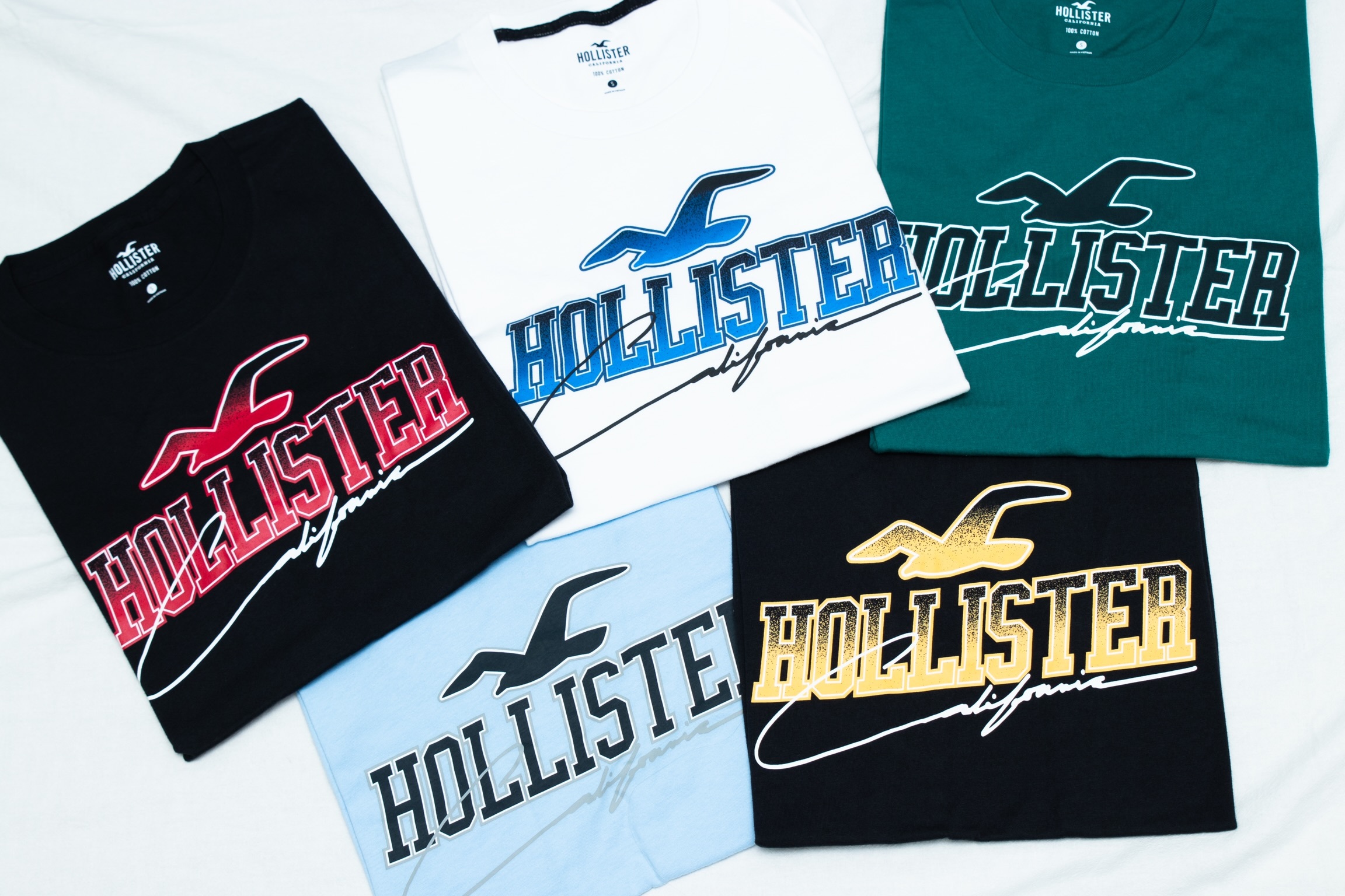【現貨】 HOLLISTER 粗字體漸變TEE -MEN