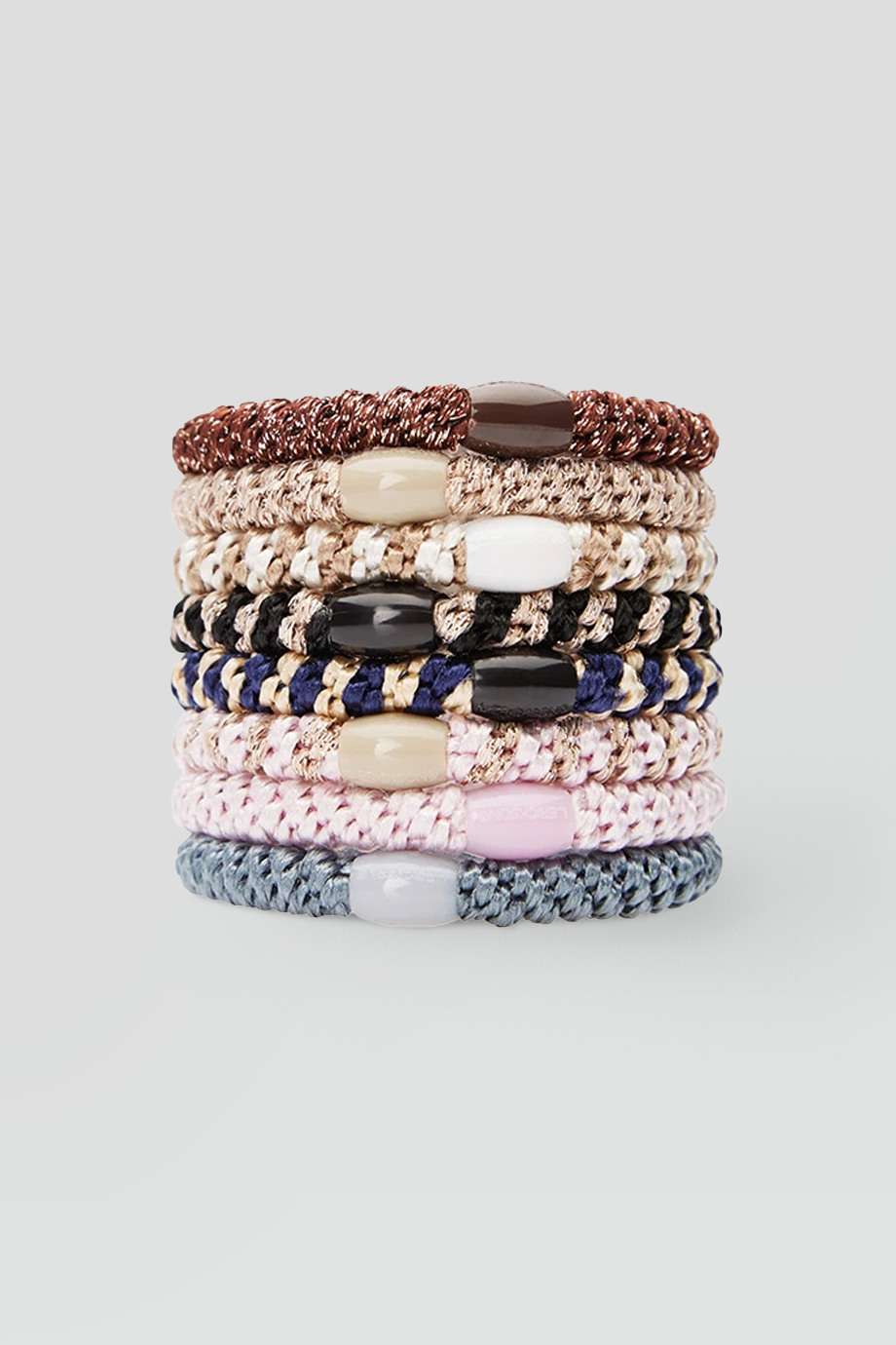 L. ERICKSON｜彈力髮圈8入組-粉紅泡泡