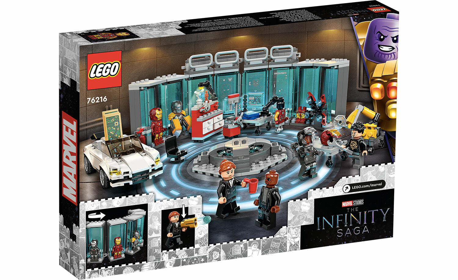 [飛米樂高積木磚賣店] LEGO 76216 Marvel-鋼鐵人裝甲庫Iron Man Armory