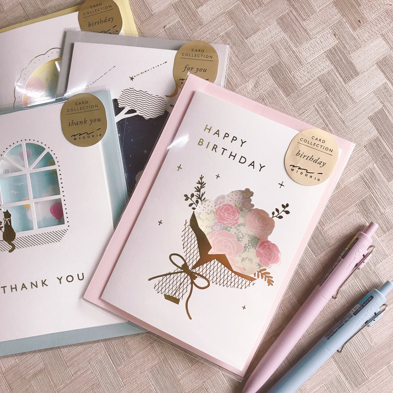 MIDORI｜造型花窗卡片（附信封）