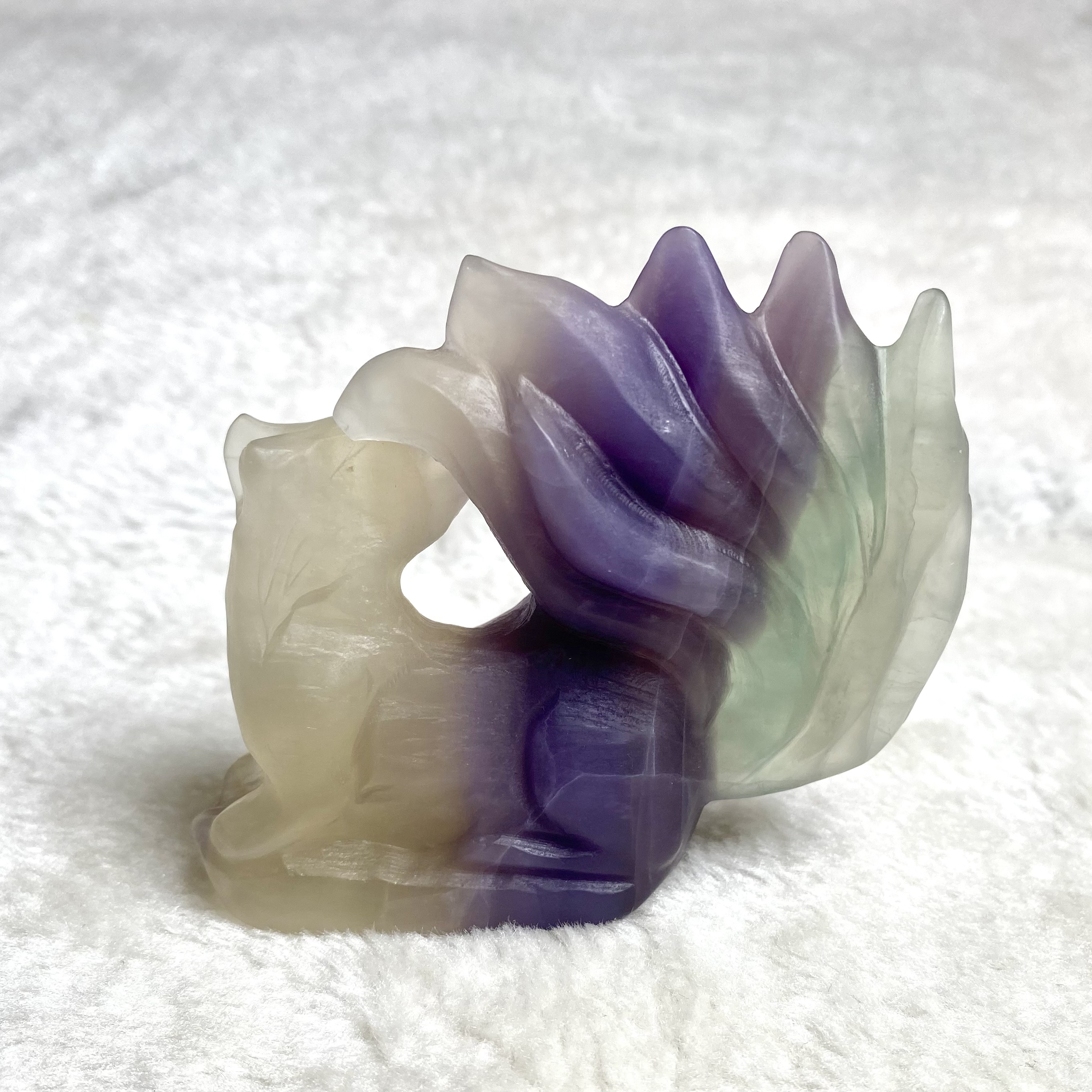 螢石九尾狐 #A133