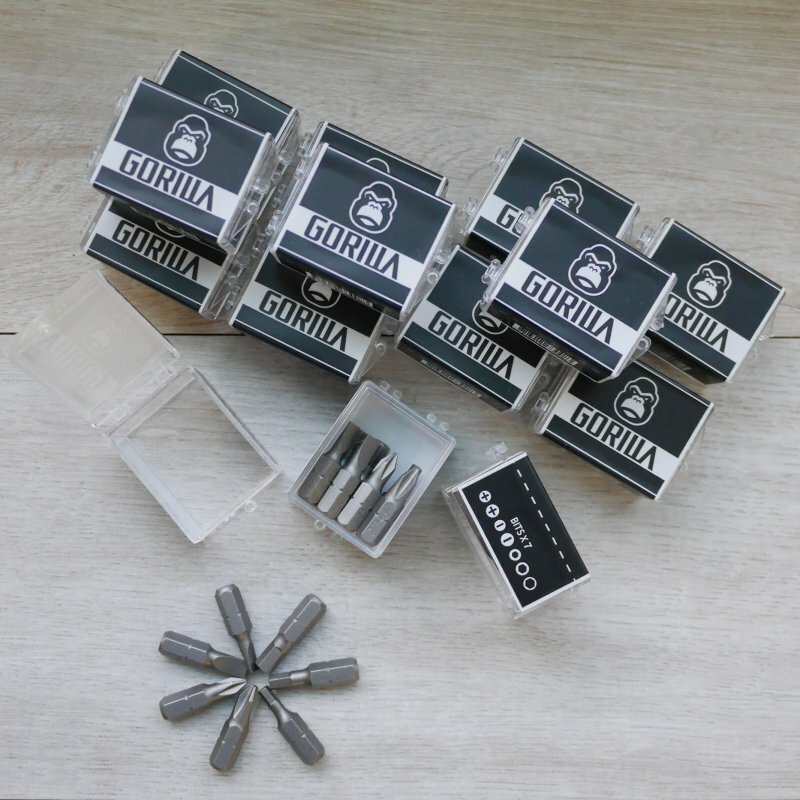 【Gorilla】頂級S2矽合金工具鋼  7合1 替換起子頭組 1/4" Bits組 台灣製造