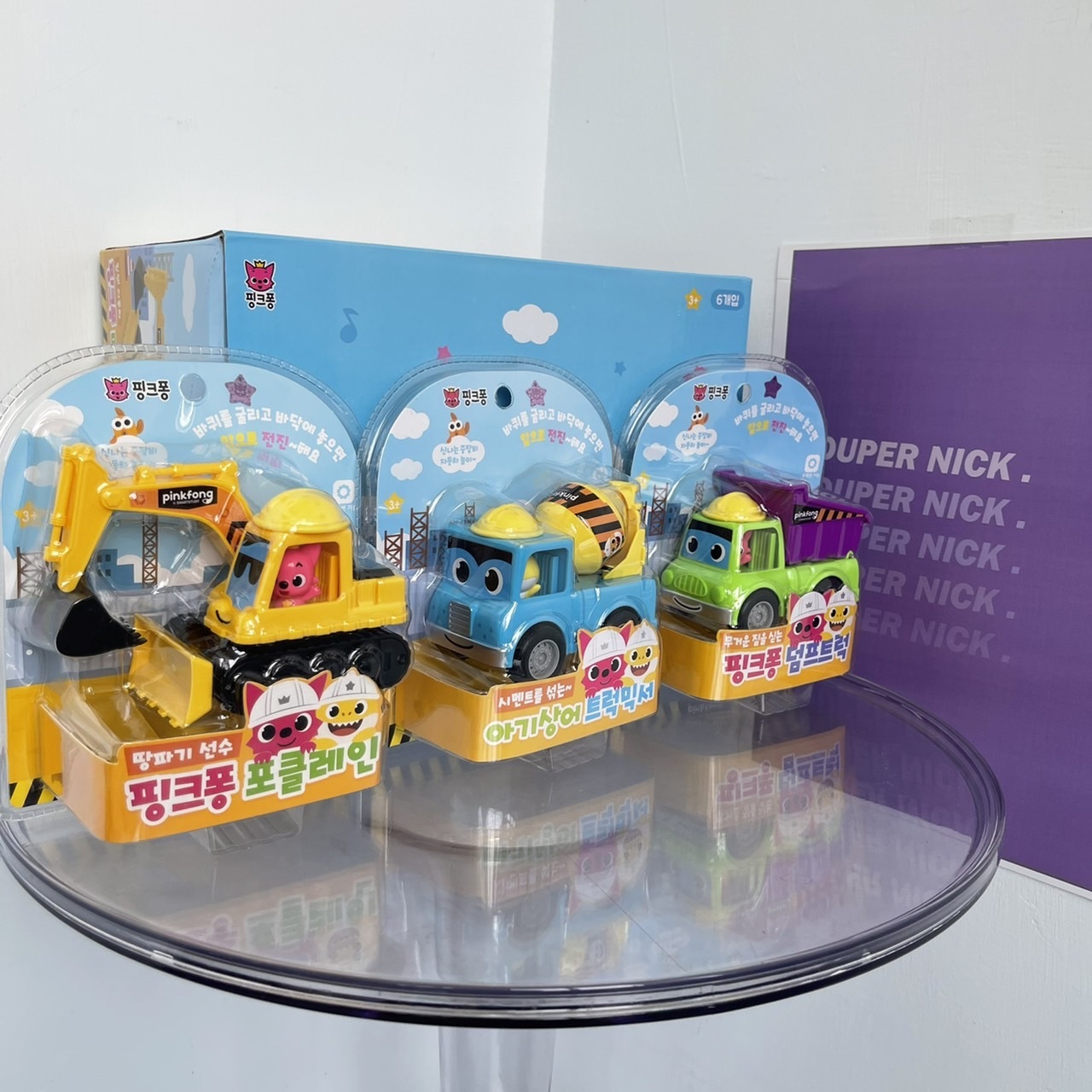 現貨 韓國代購 PINKFONG 碰碰狐鯊魚寶寶 工程車 玩具