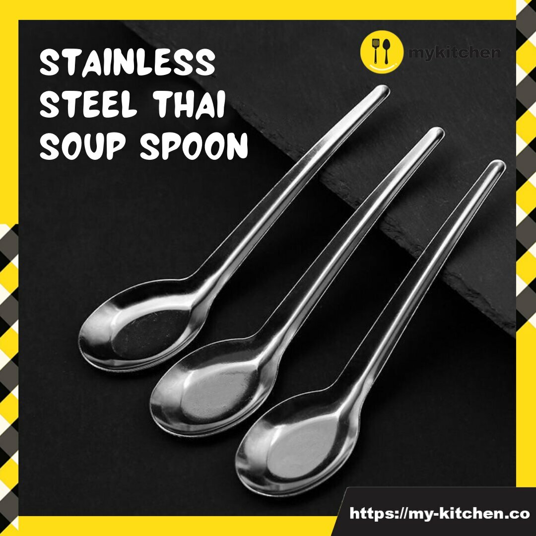 [MY KITCHEN] Stainless Steel Thai Soup Spoon Dining Tab