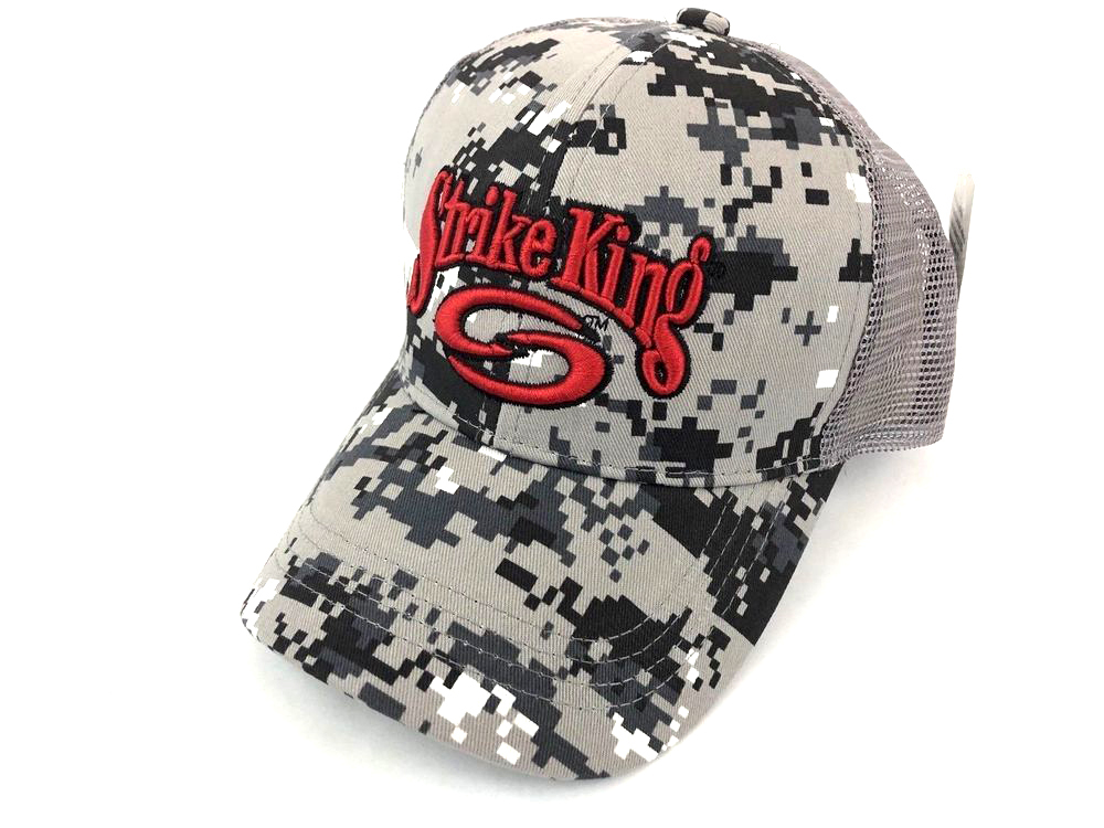 美國Strike King 稀有釣魚帽迷彩網帽Hat Cap 鴨舌帽棒球帽潮單品路亞BASS