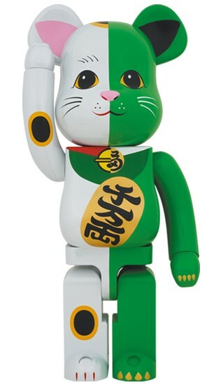 BE@RBRICK Maneki Neko Gold x Red & Silver x Black + Man