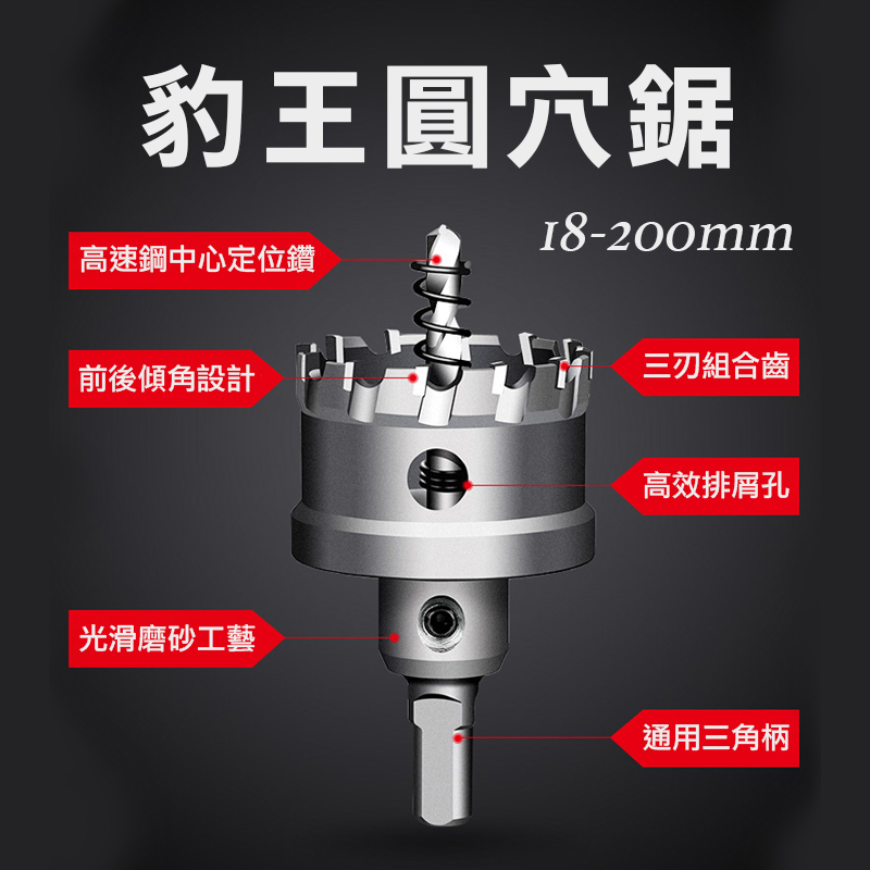 豹王｜鎢鋼圓穴鋸(異刃齒)