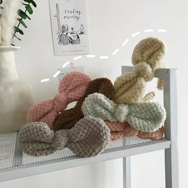 兔耳蝴蝶結洗臉髮箍