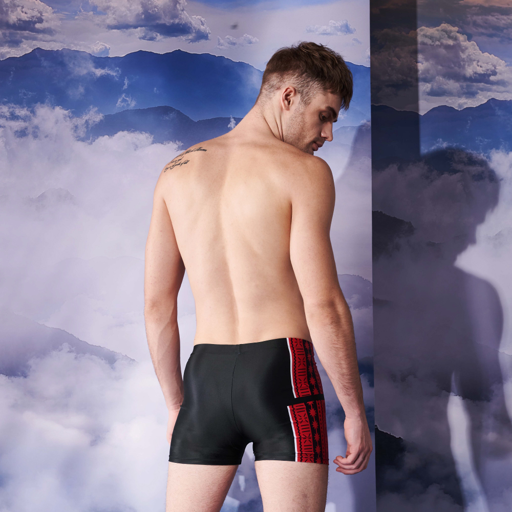 MAR-22151 休閒平口褲 - 橘圖騰