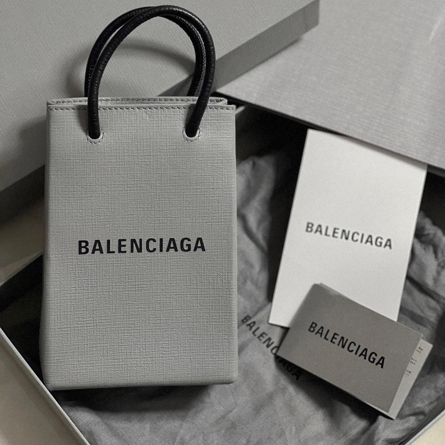 Balenciaga 巴黎世家 大象灰手機包