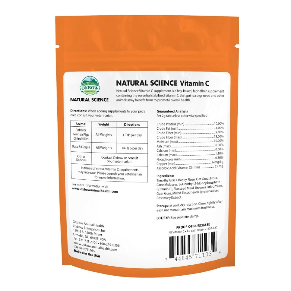 Oxbow NS 維他命C補充劑 - 60片 (120g)