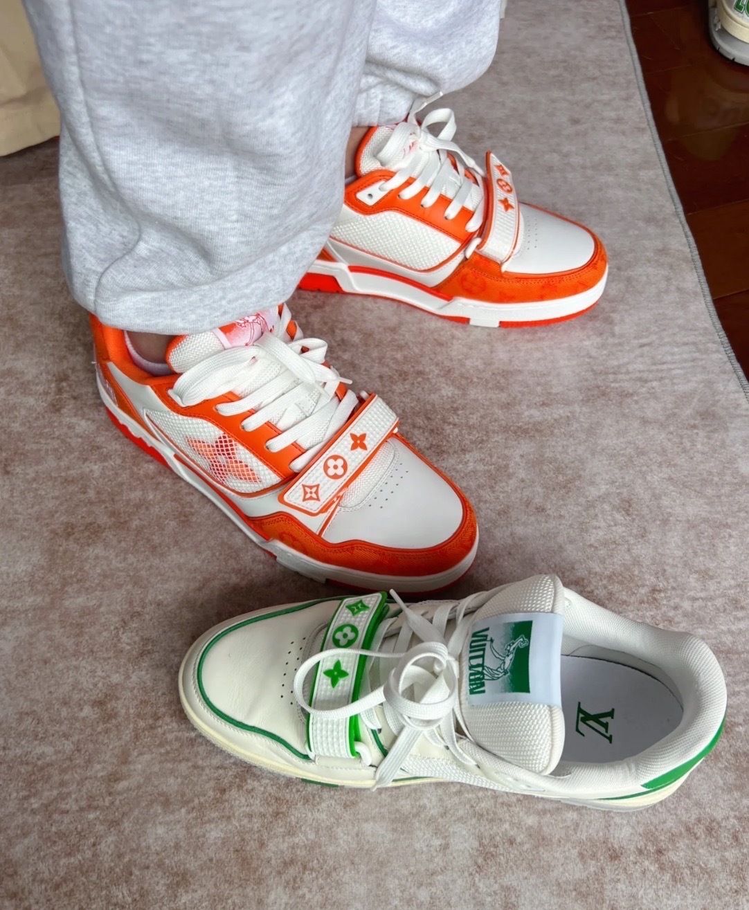 Louis Vuitton LV Trainer 橘色 魔鬼氈