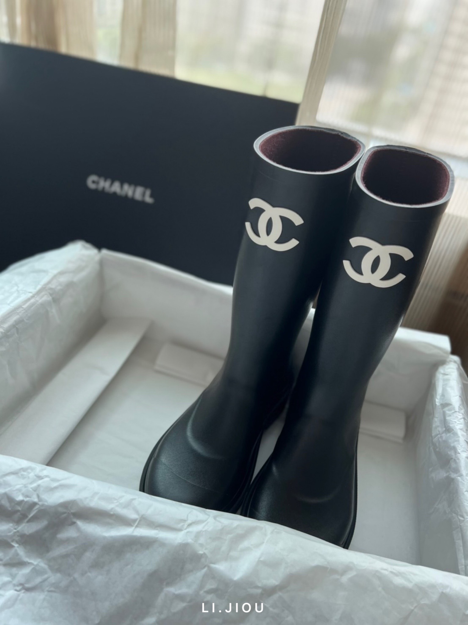 Chanel 秀款雨靴  楊冪著用款