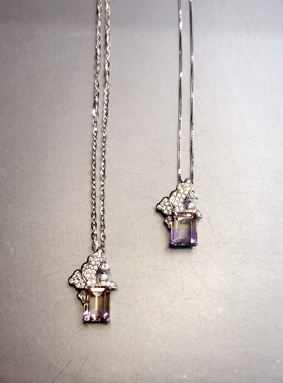 雙倍呵護丨紫黃晶銀項鍊