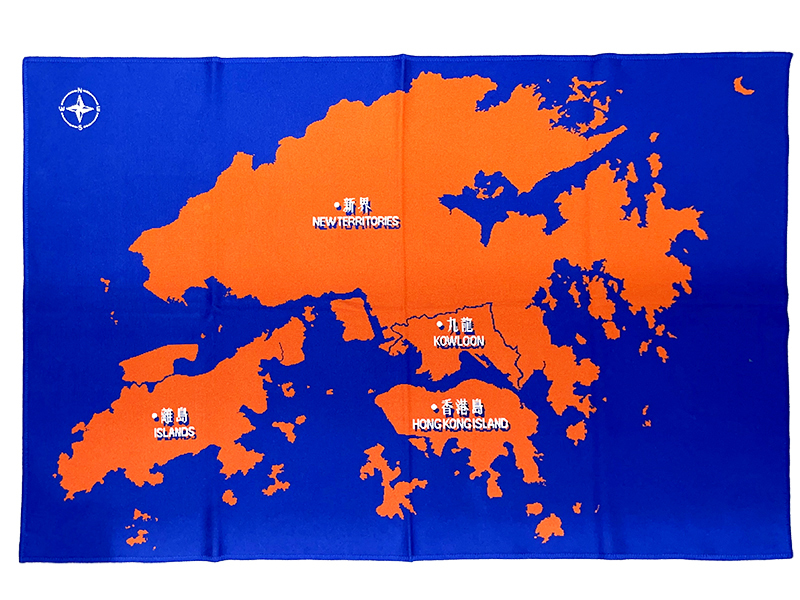 香港地圖毛毯