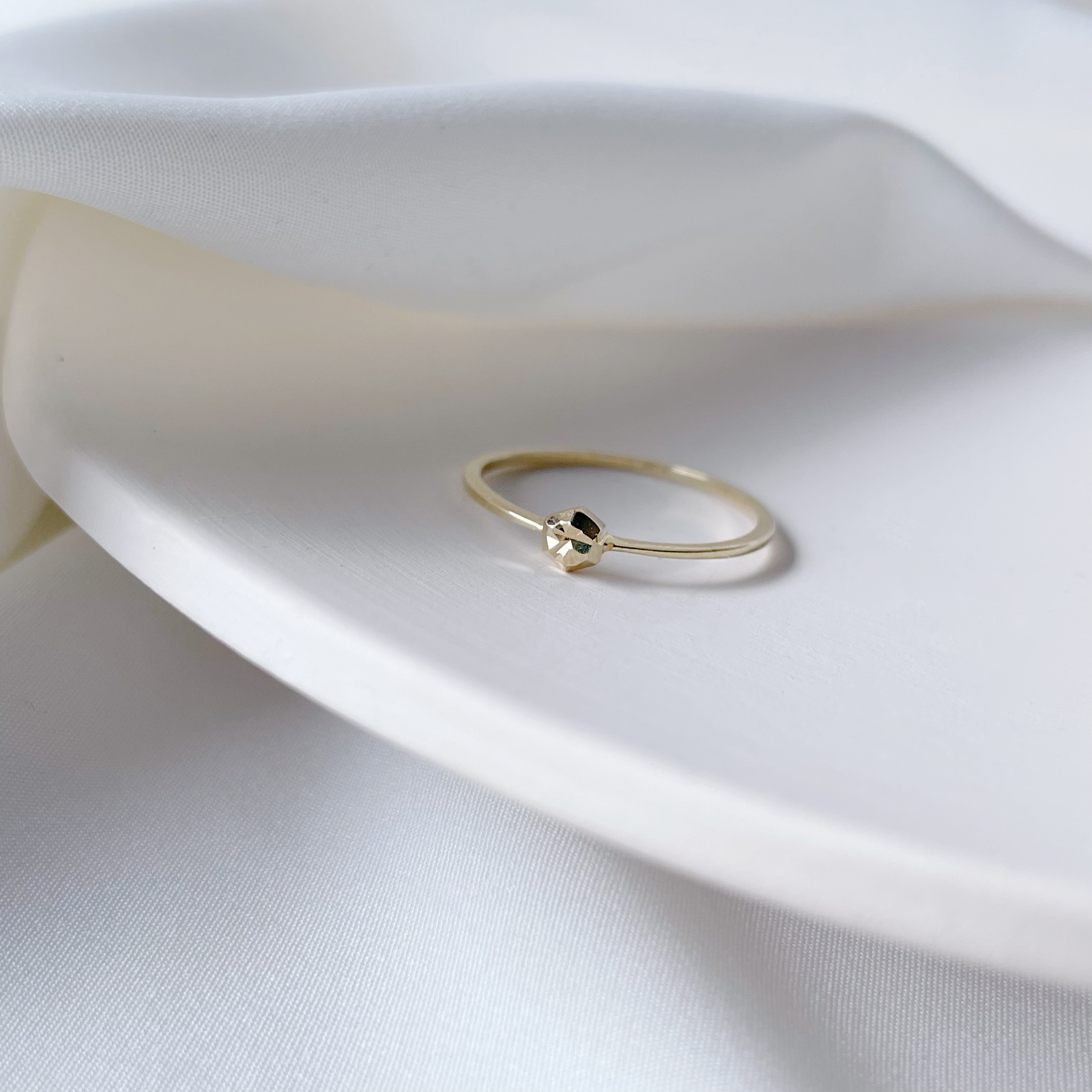 14K Shiny stone厚版戒指