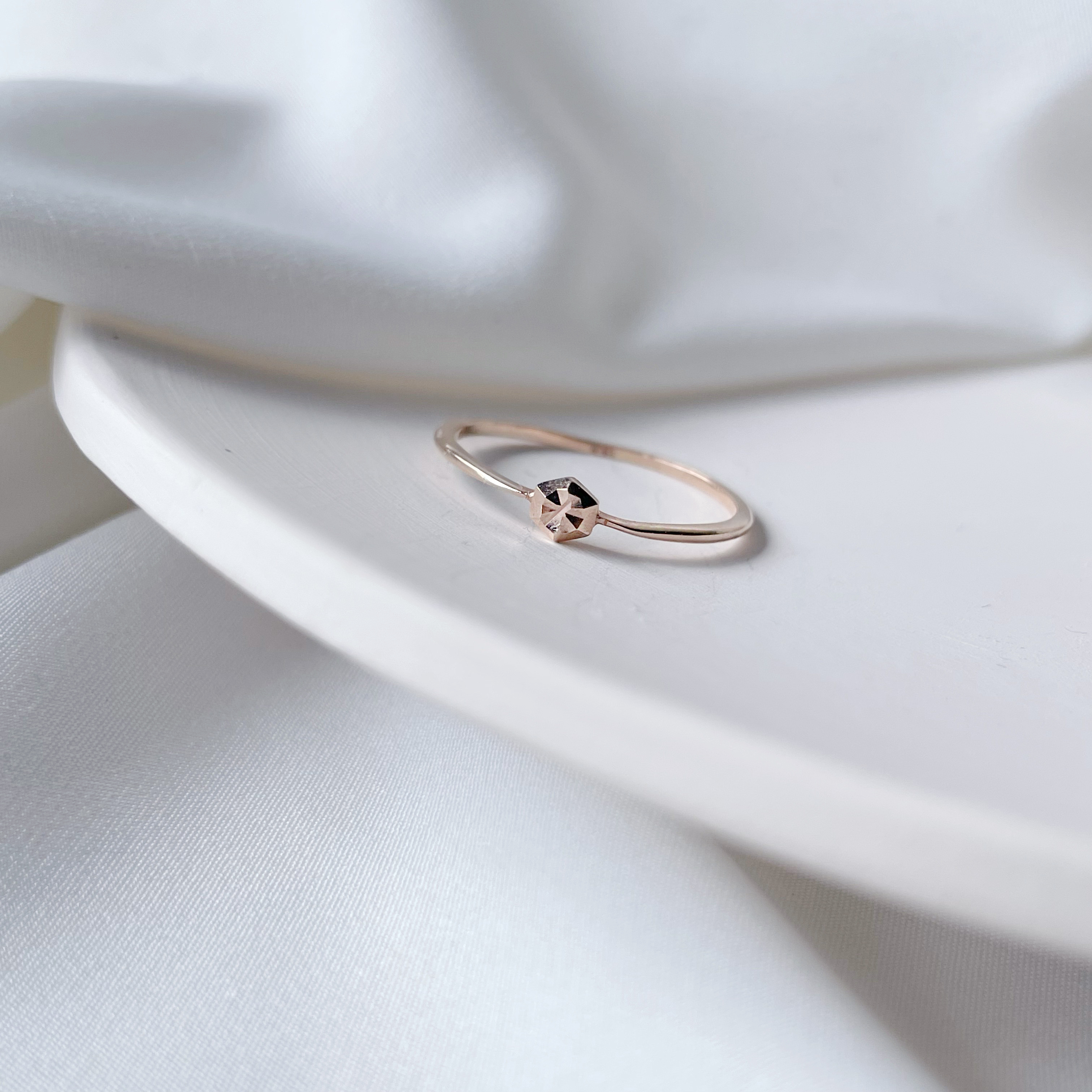 14K Shiny stone厚版戒指