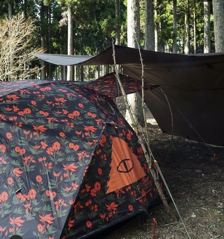 POLER｜TWO MAN TENT 雙人帳篷/ ORCHID FLORAL BLACK