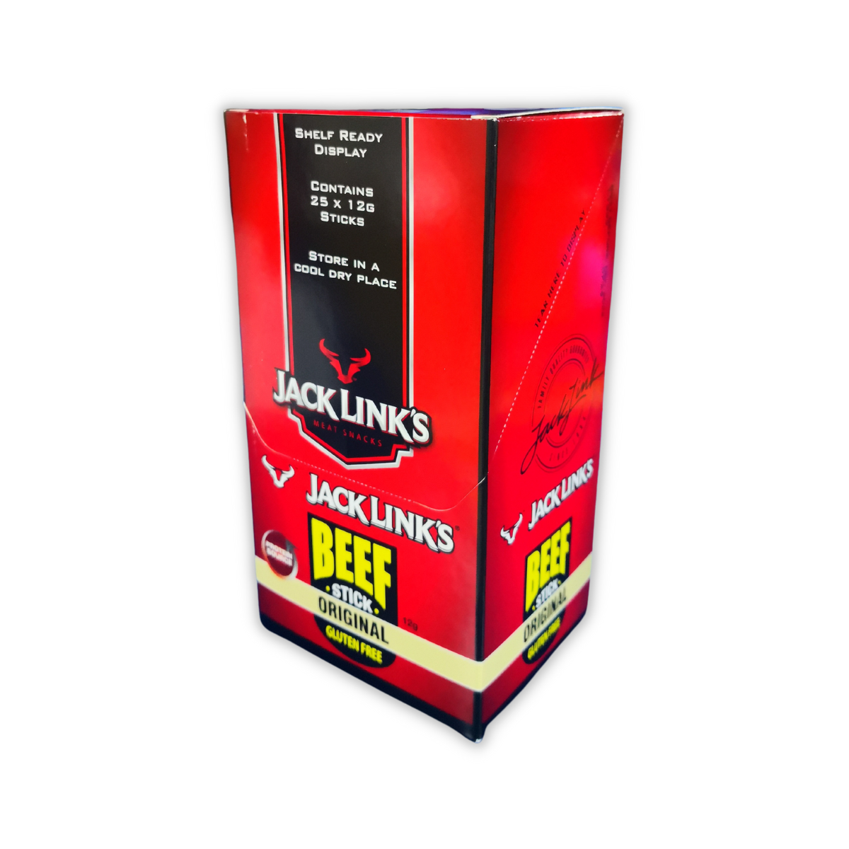 [原箱優惠] Jack Link's 紐西蘭草飼牛肉條, 12g x 25條 (3款口味)