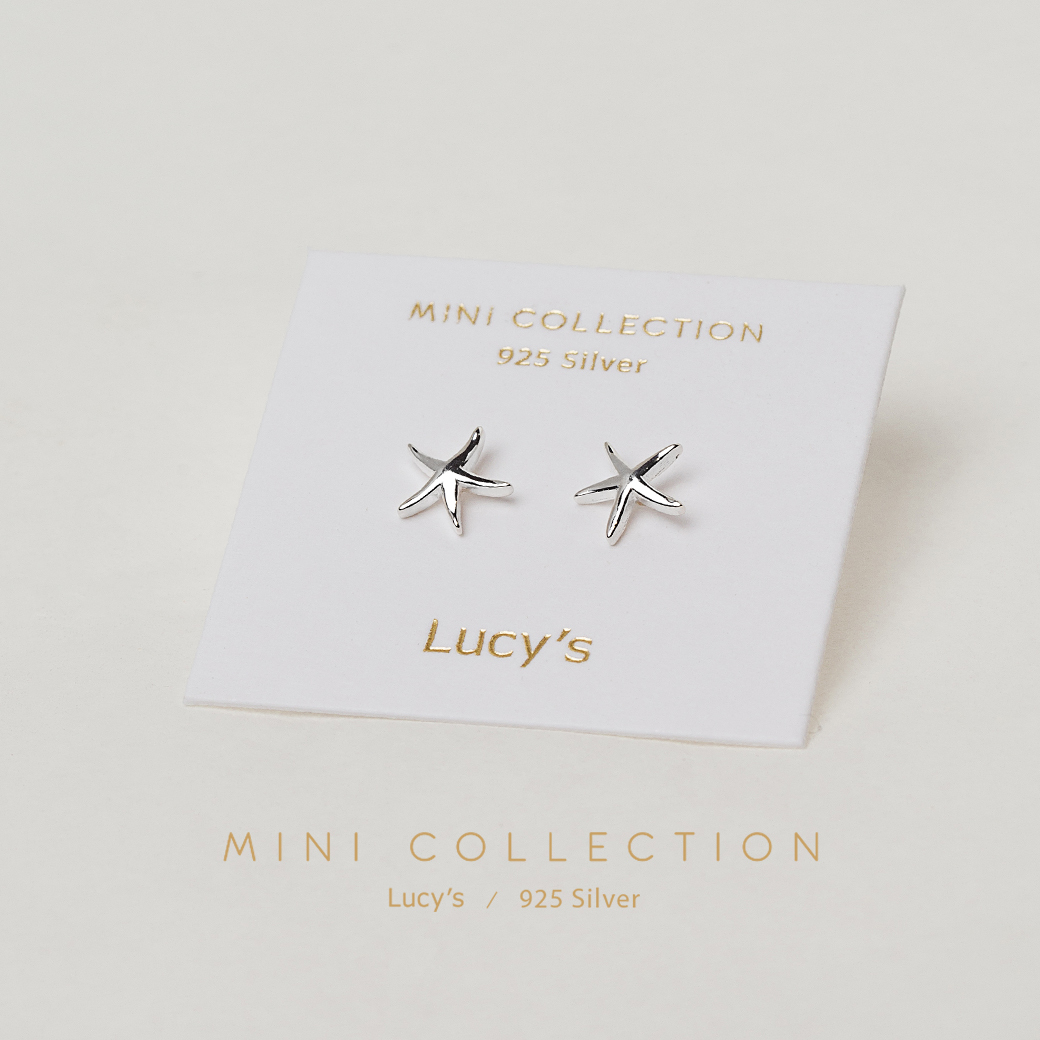 *925純銀〔輕銀系列〕 海星星 耳環 (二色) (101278/114977)
