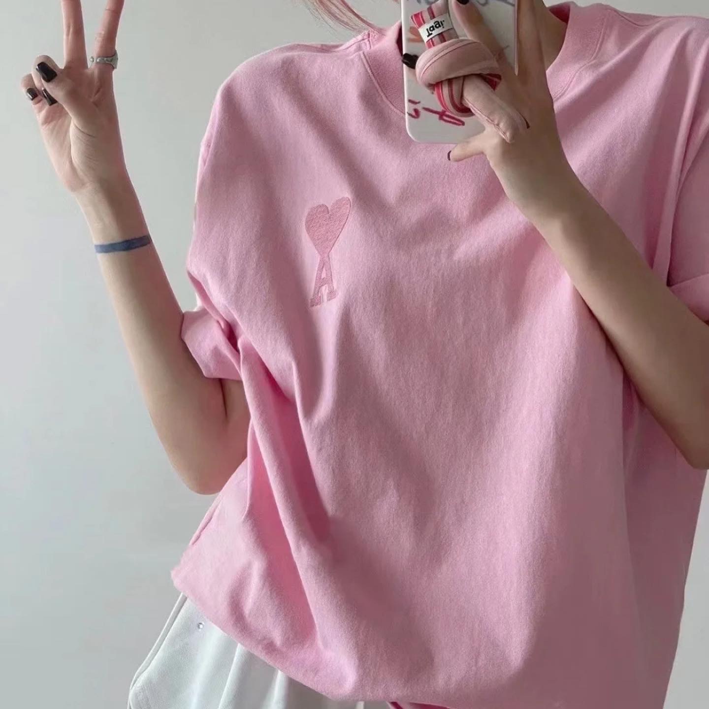 Ami Paris 22ss 馬卡龍愛心短袖 tee