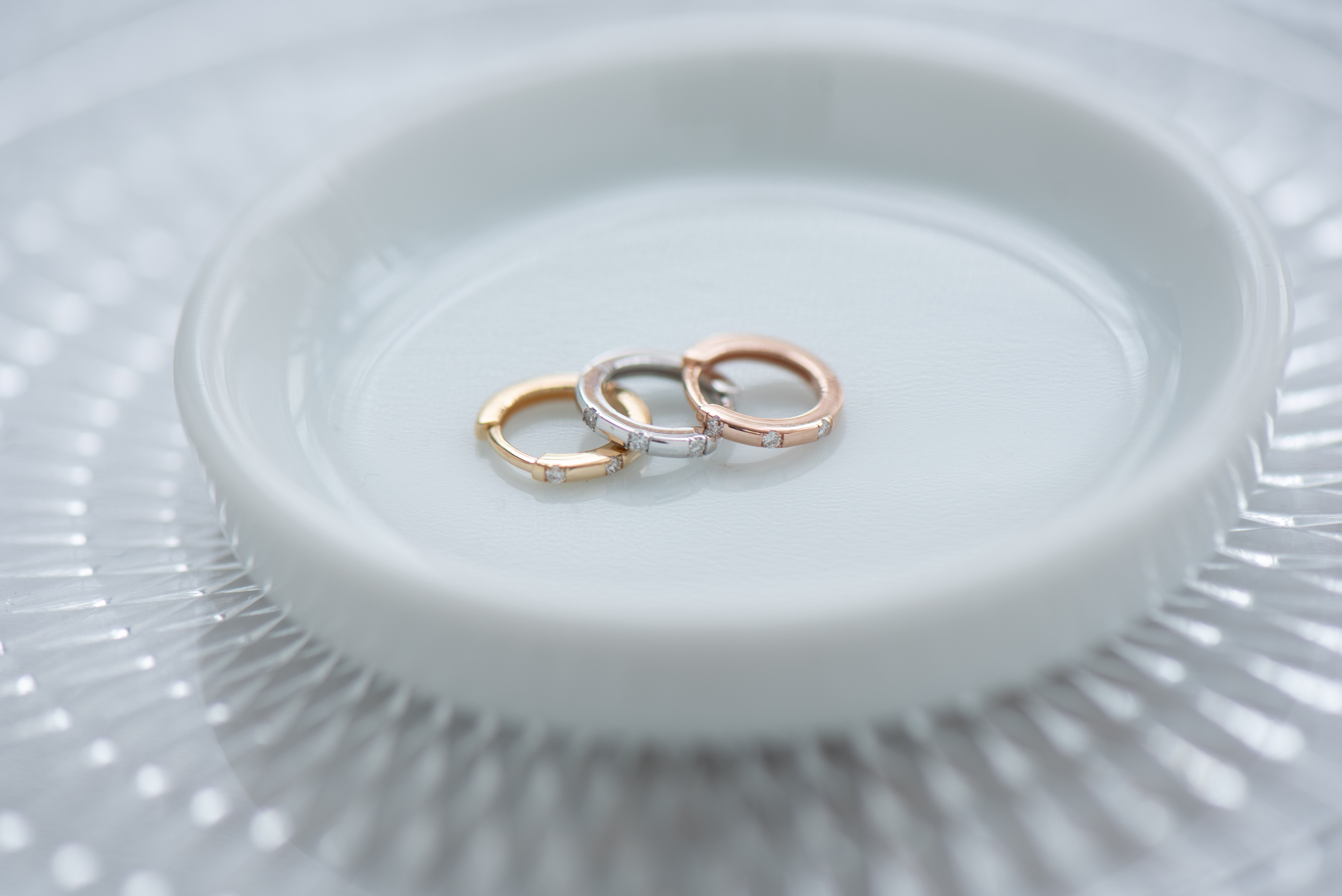 18K Mini Diamond Earring Hoop