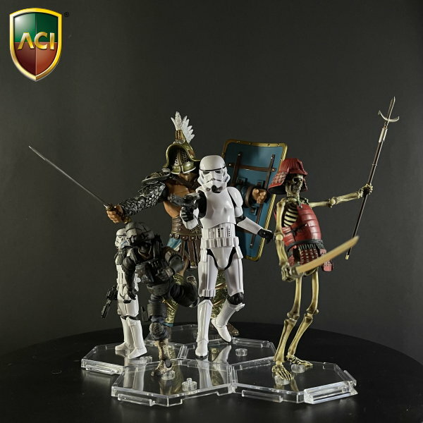 ACI Toys : 用於 3.75",6",8" 公仔的六角支架 (Star Wars, Marvel Legends, Acid Rain, GI Joe, Kaiyodo, etc)