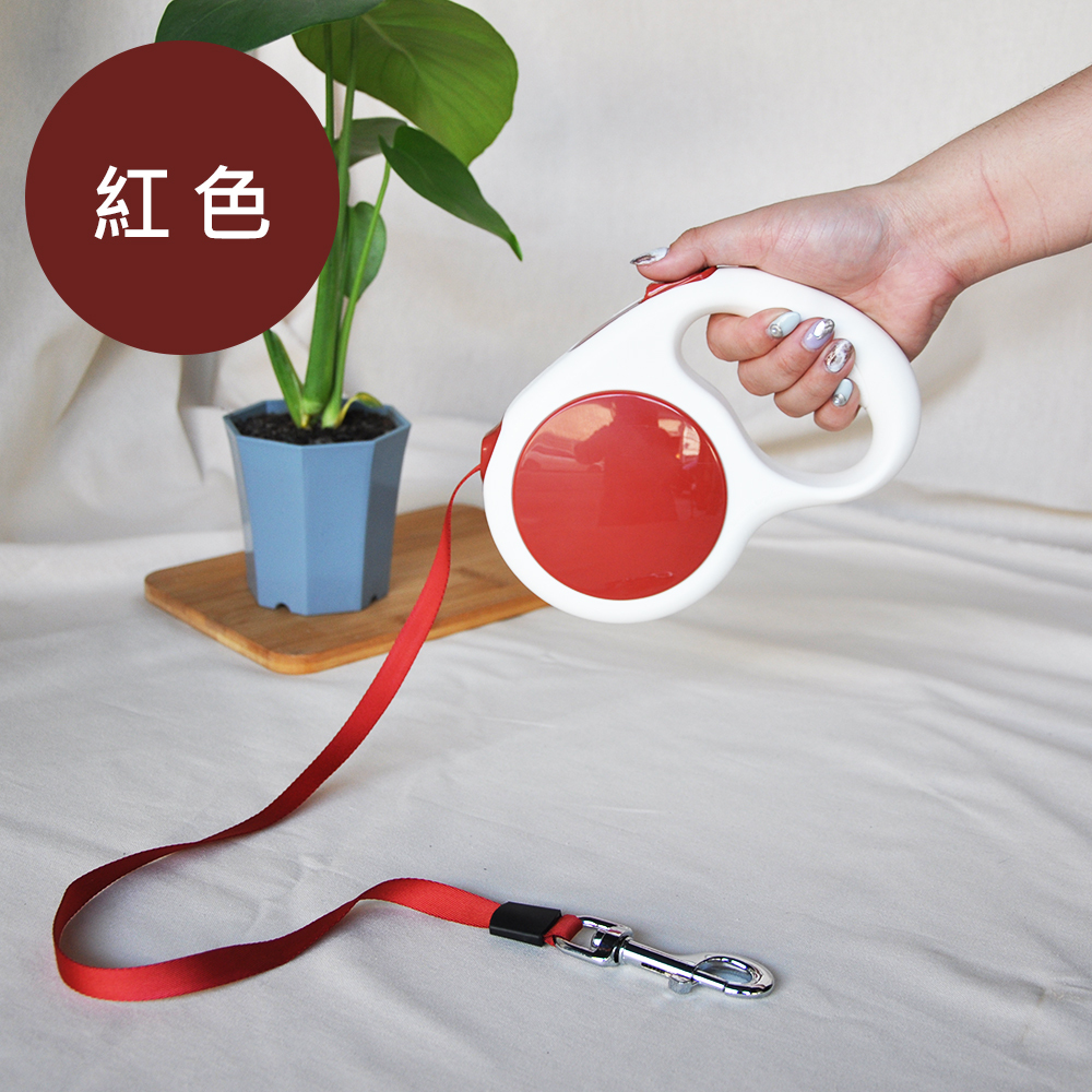 5M自動伸縮牽引繩(50KG以內犬型)