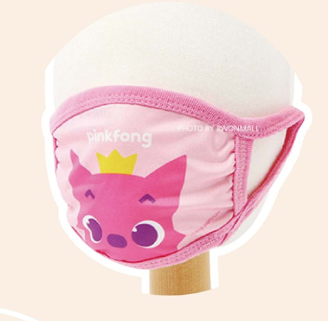 韓國 Pinkfong x Baby Shark兒童純棉布口罩