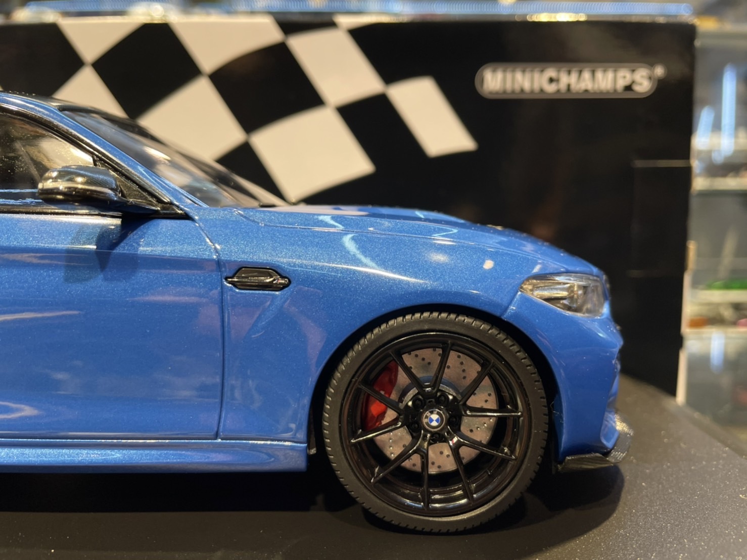 Minichamps 155021022 1:18 BMW M2 Cs-2020-Blue Metallic Collectible  Miniature Car, Blue