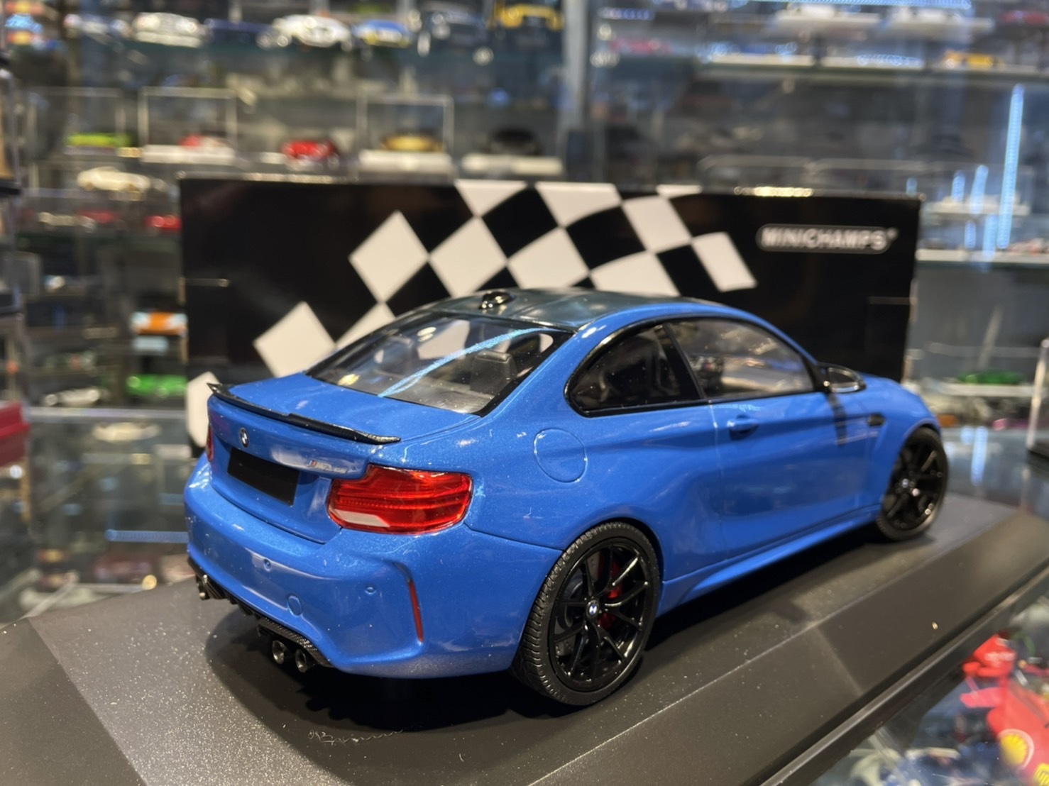 Minichamps 155021022 1:18 BMW M2 Cs-2020-Blue Metallic Collectible  Miniature Car, Blue