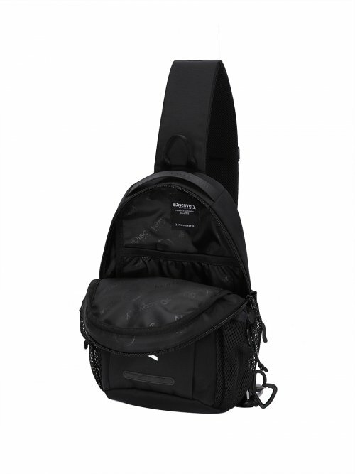 Discovery logo 基本款 斜肩包 黑 DXSG0302N-BKS