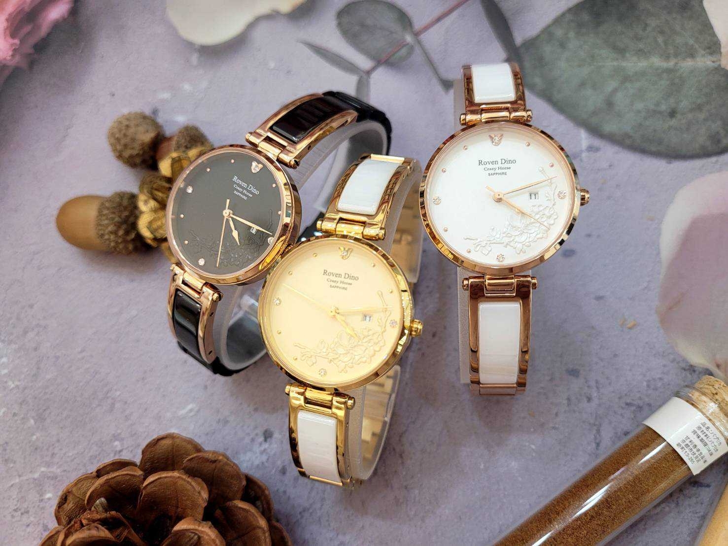 【Roven Dino羅梵迪諾】高質感時尚陶瓷女錶 三色任選 30mm  現代鐘錶