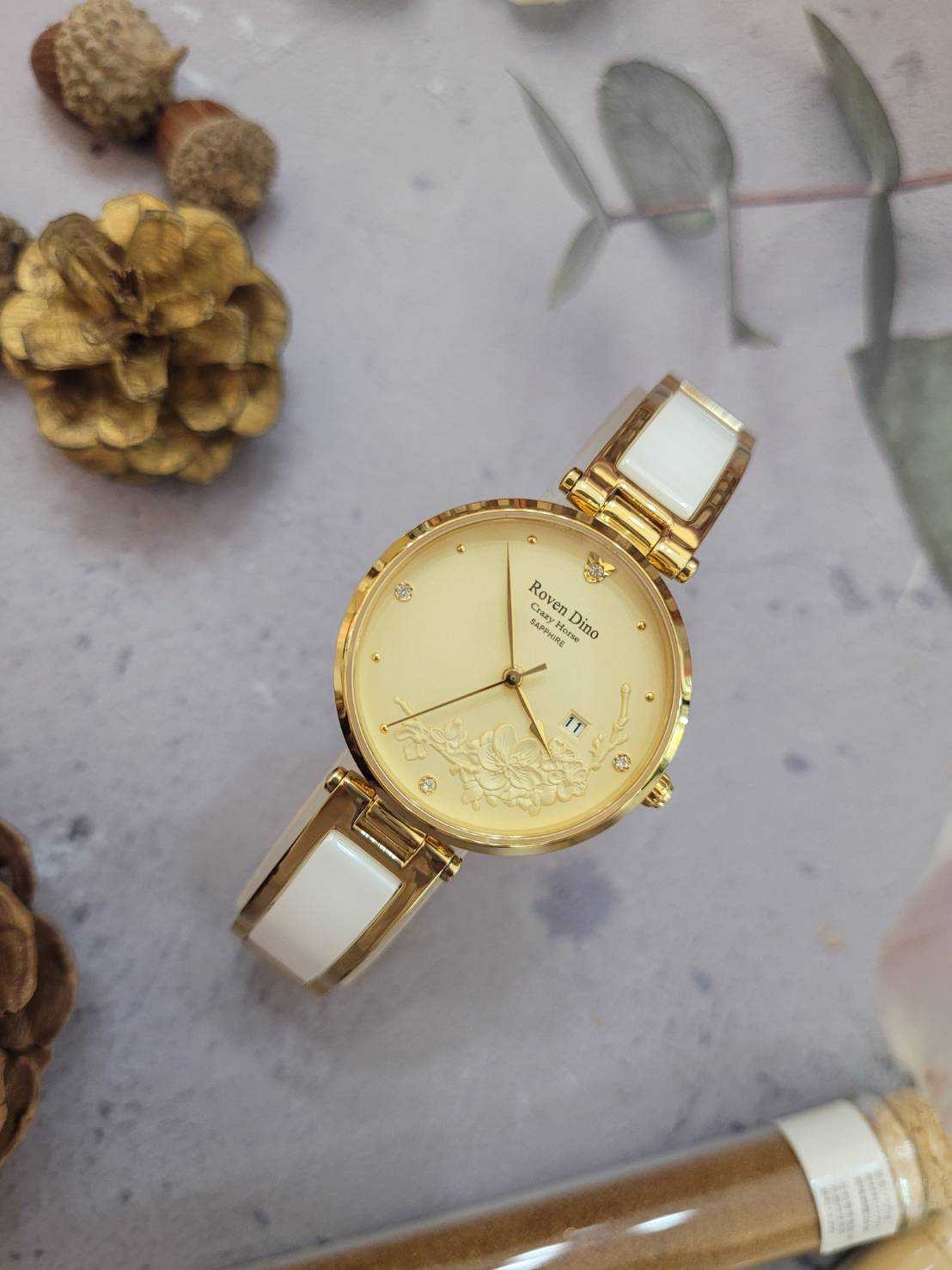 【Roven Dino羅梵迪諾】高質感時尚陶瓷女錶 三色任選 30mm  現代鐘錶