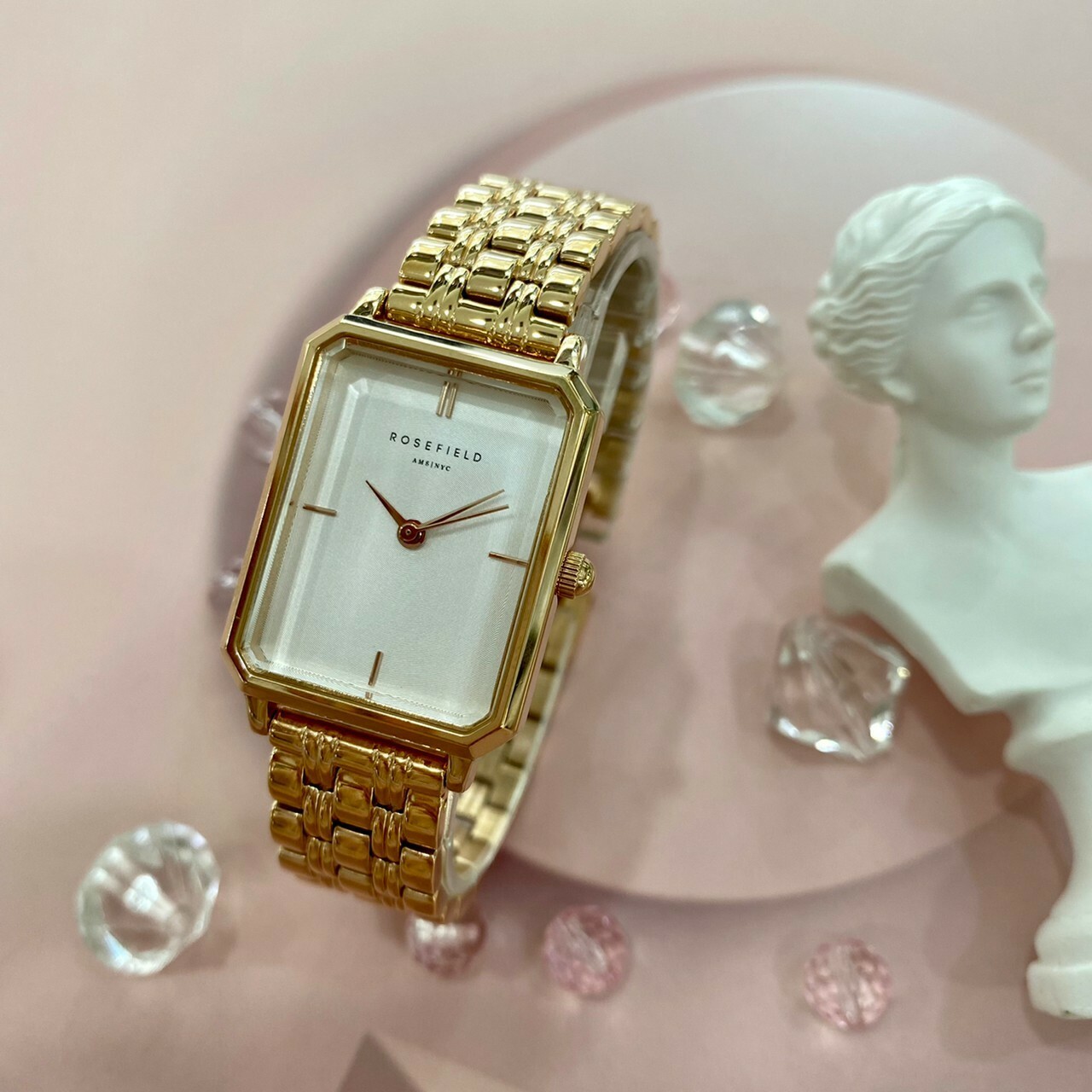 【ROSEFIELD】簡約典雅復古方形腕錶 OCWSRG-O42 23mm  現代鐘錶